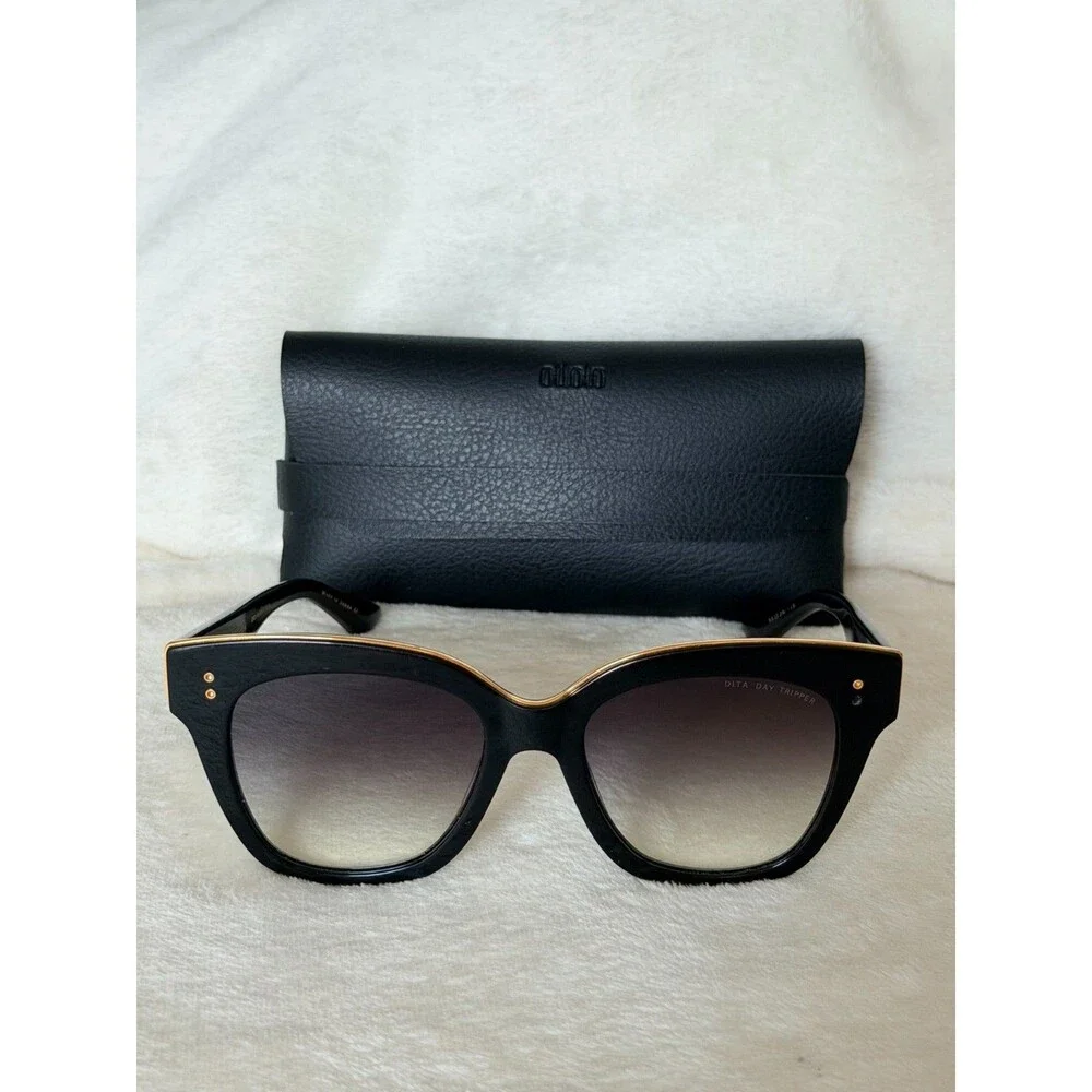 DITA Day Tripper 22031-A-BLK-GLD 55mm Sunglasses Black Gold AS IS For Repair De